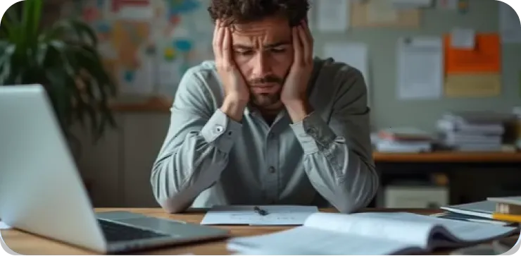 A person frustrated by cloud subscription costs